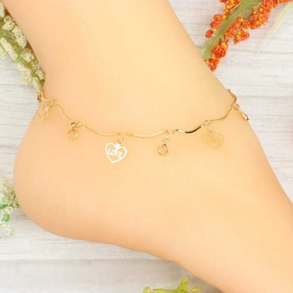 "Handmade Anklet – Elegant & Delicate Jewelry for Women | UNVRC1004 - Picture 2 of 10